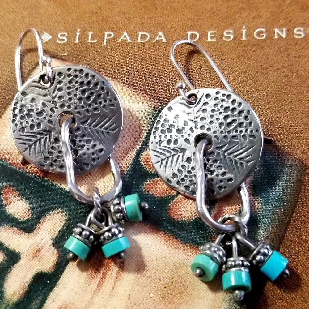 RARE Silpada Sterling Silver & Turquoise Earrings